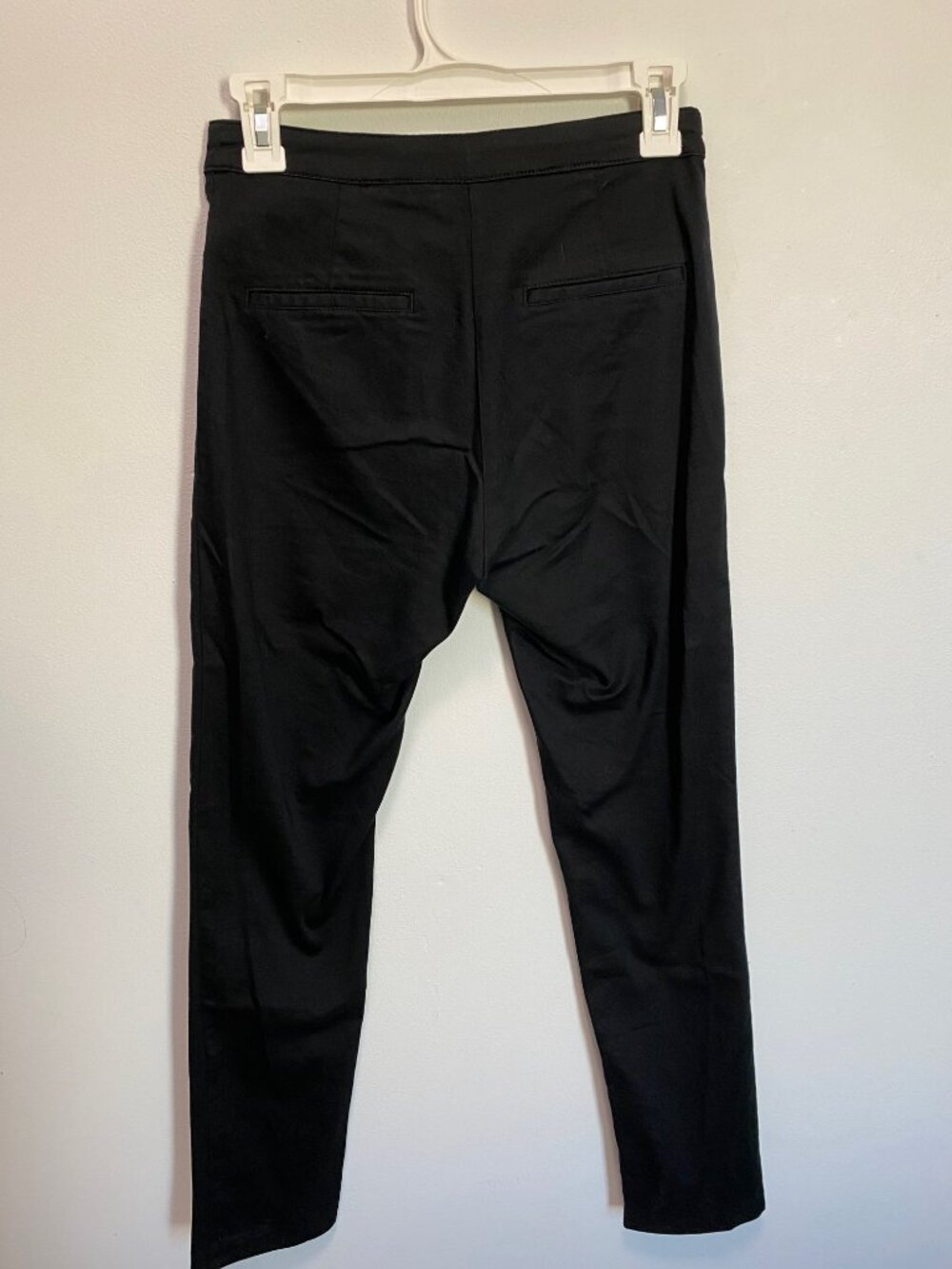 H and M High Waisted Black Skinny Pants Silver O-ring Zippers - Picture 4 of 6